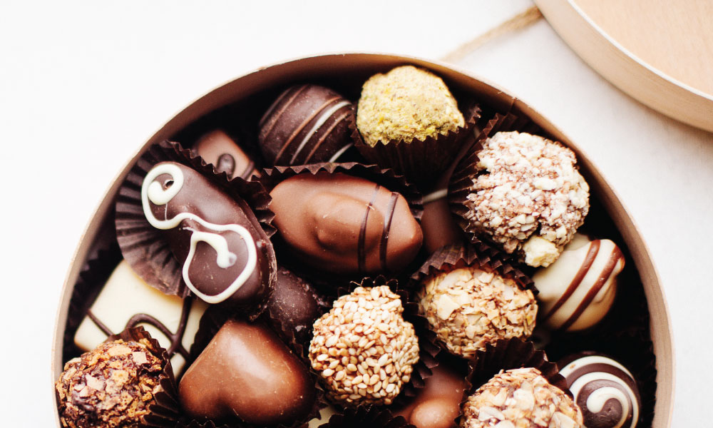 Box of chocolate candy