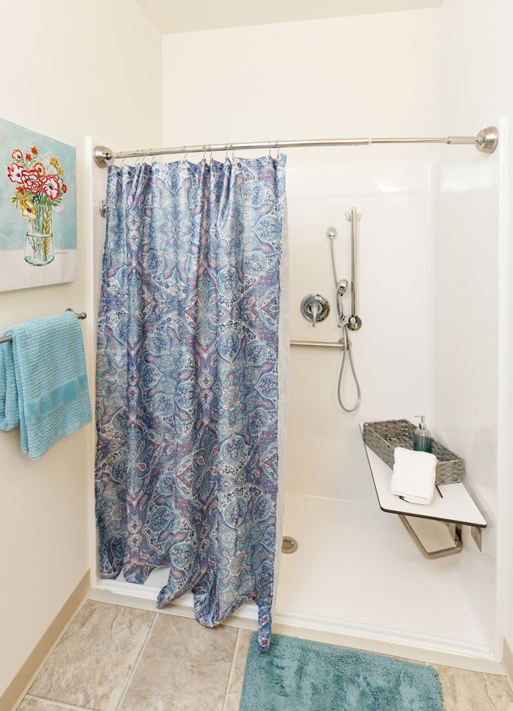 Pretty walk-in shower